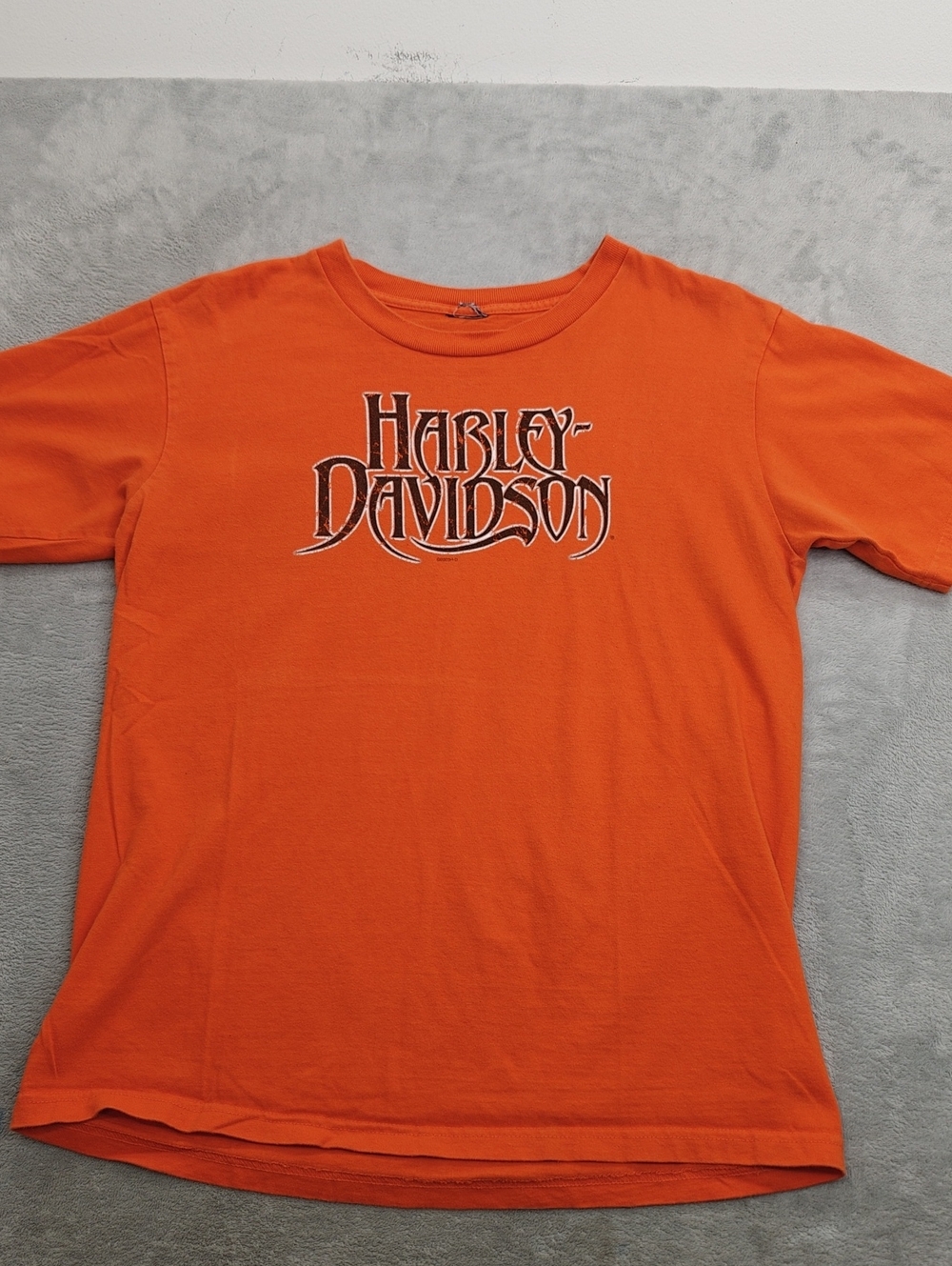 Harley-Davidson Orlando Florida Palm Tree Graphic Tee Orange